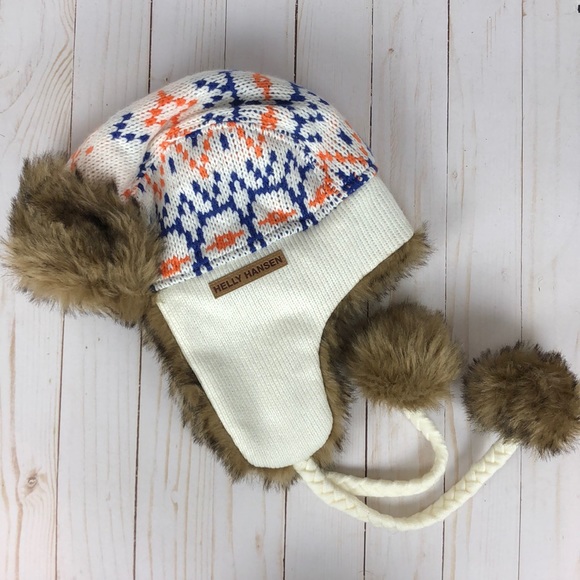 Helly Hansen Accessories - Helly Hansen Faux Fur Pom Pom Trapper Hat
